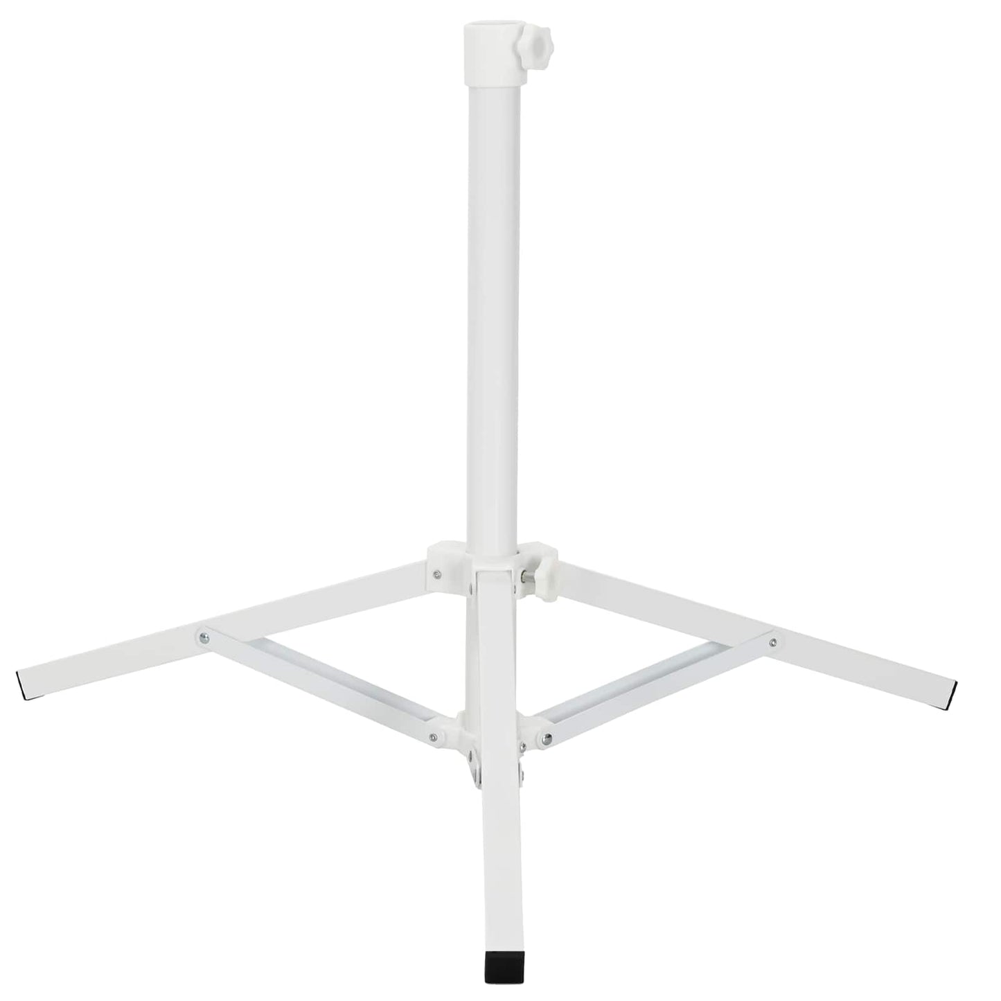vidaXL Parasol Stand White Steel for 25-32 mm Pole