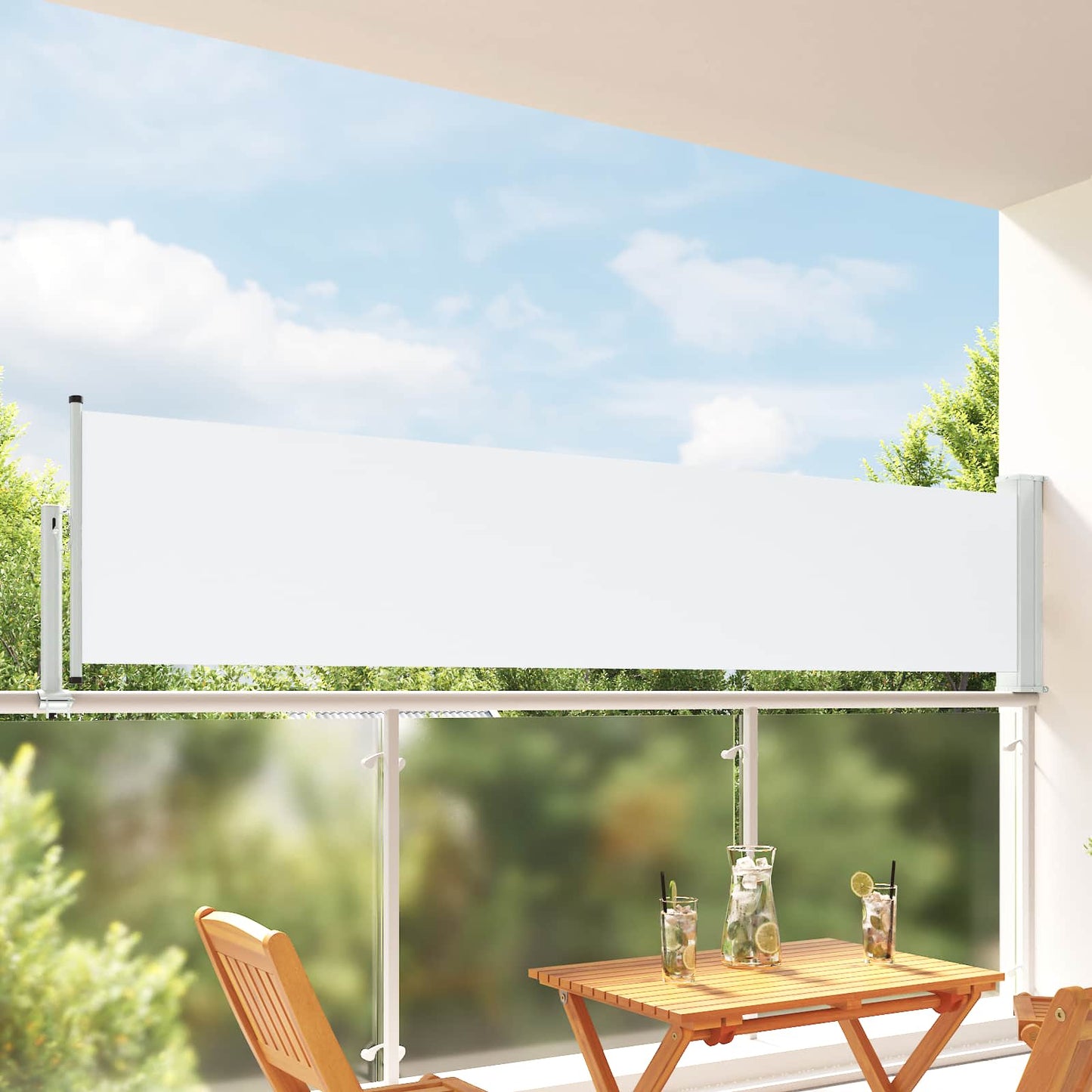vidaXL Side Awning 60 x 300 cm Rectangular White