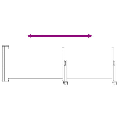 vidaXL Side Awning 100% polyester iron steel
