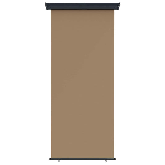 vidaXL Balcony Side Awning 60 x 250 cm 100% polyester iron steel Taupe