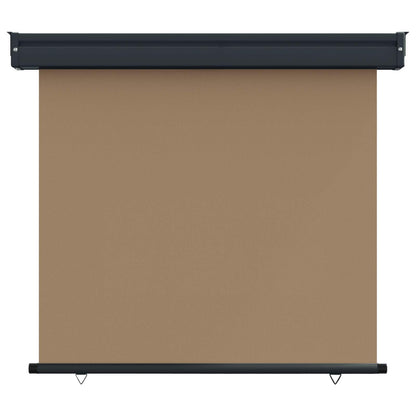 vidaXL Balcony Side Awning 60 x 250 cm 100% polyester iron steel Taupe