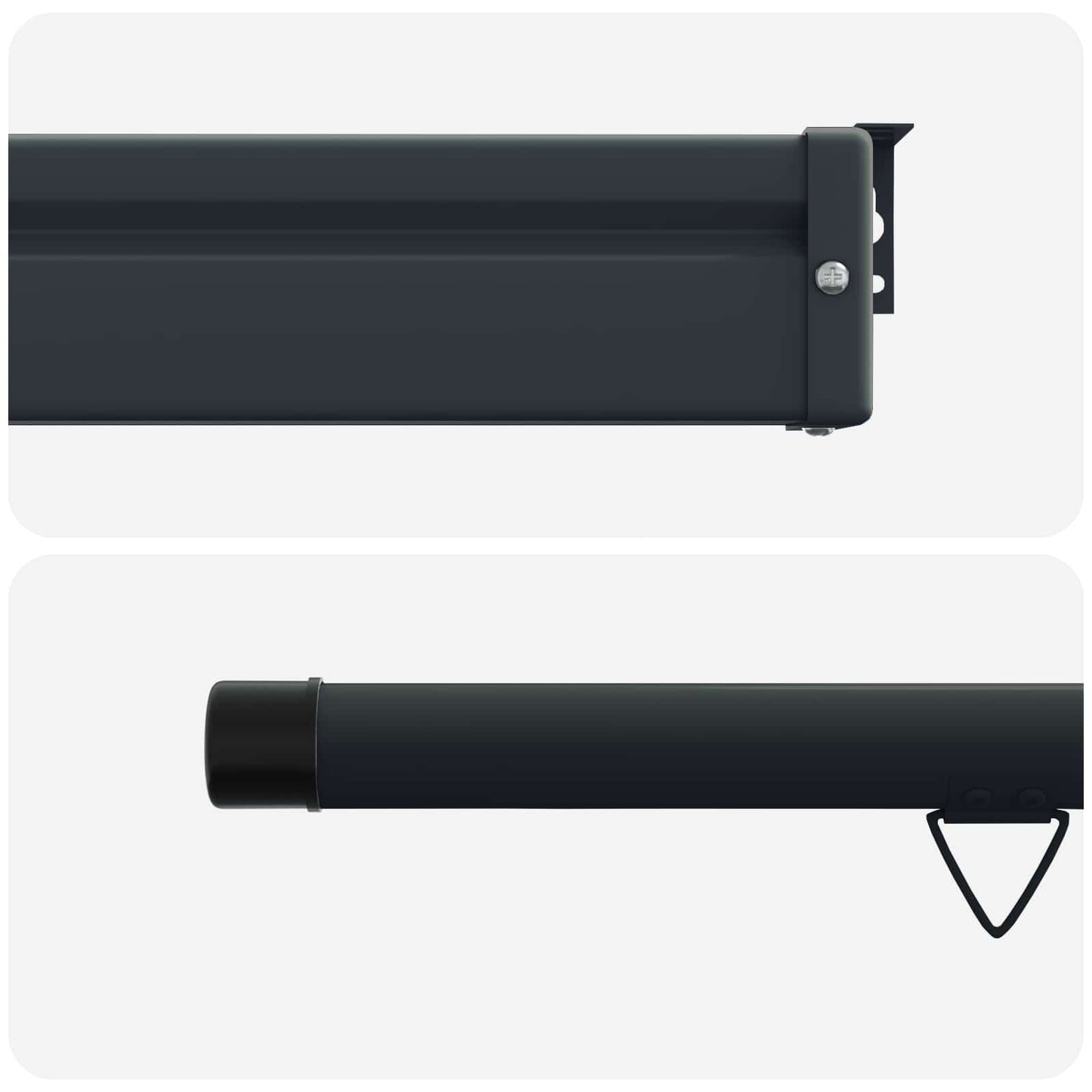 vidaXL Balcony Side Awning 100% polyester iron steel