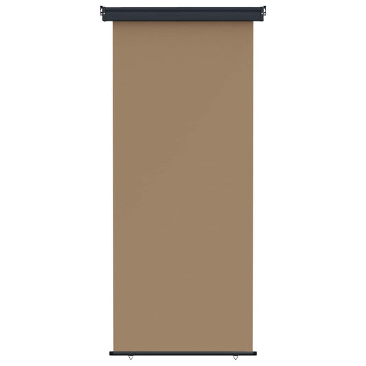 vidaXL Balcony Side Awning 80 x 250 cm 100% polyester iron steel Taupe