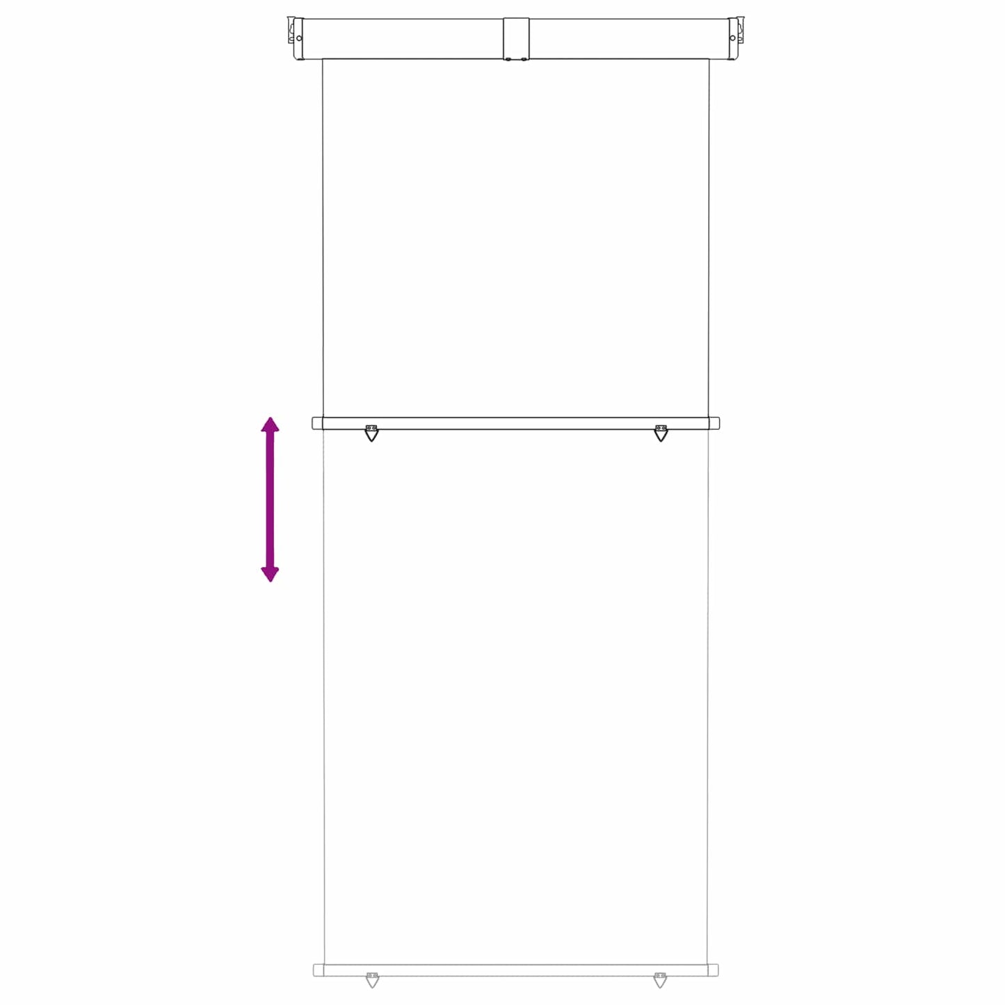 vidaXL Balcony Side Awning 100% polyester iron steel
