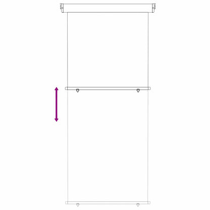 vidaXL Balcony Side Awning 80 x 250 cm 100% polyester iron steel