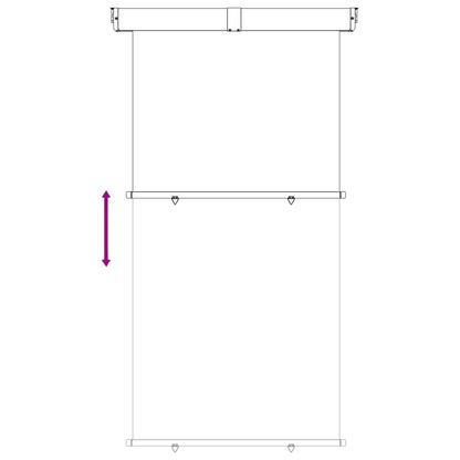vidaXL Balcony Side Awning 100% polyester iron steel