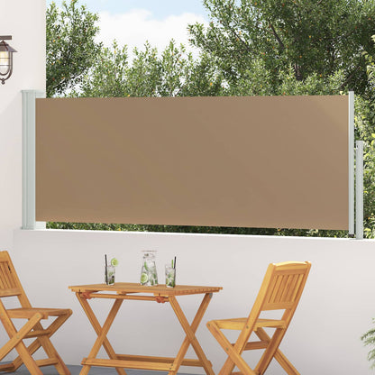 vidaXL Retractable Side Awning Taupe 300 x 100 cm Polyester