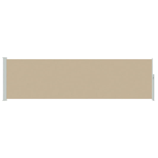 vidaXL Retractable Side Awning Beige 300 x 120 cm Polyester