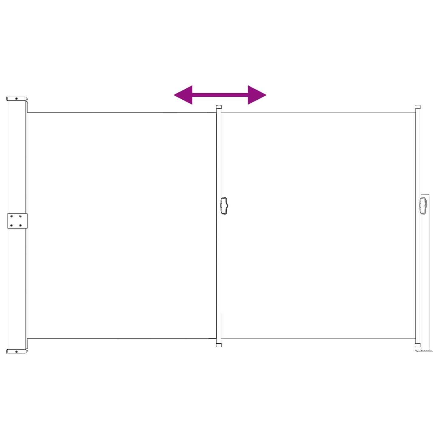 vidaXL Retractable Side Awning Anthracite 300 x 180 cm Polyester