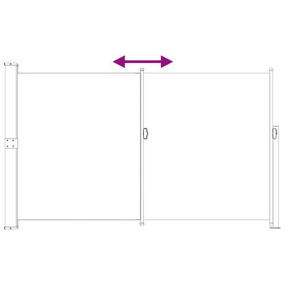 vidaXL Retractable Side Awning Anthracite 300 x 180 cm Polyester