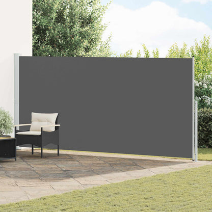 vidaXL Retractable Side Awning 100% polyester iron steel