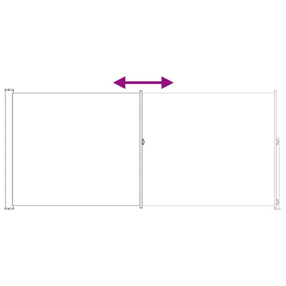 vidaXL Retractable Side Awning 100% polyester iron steel