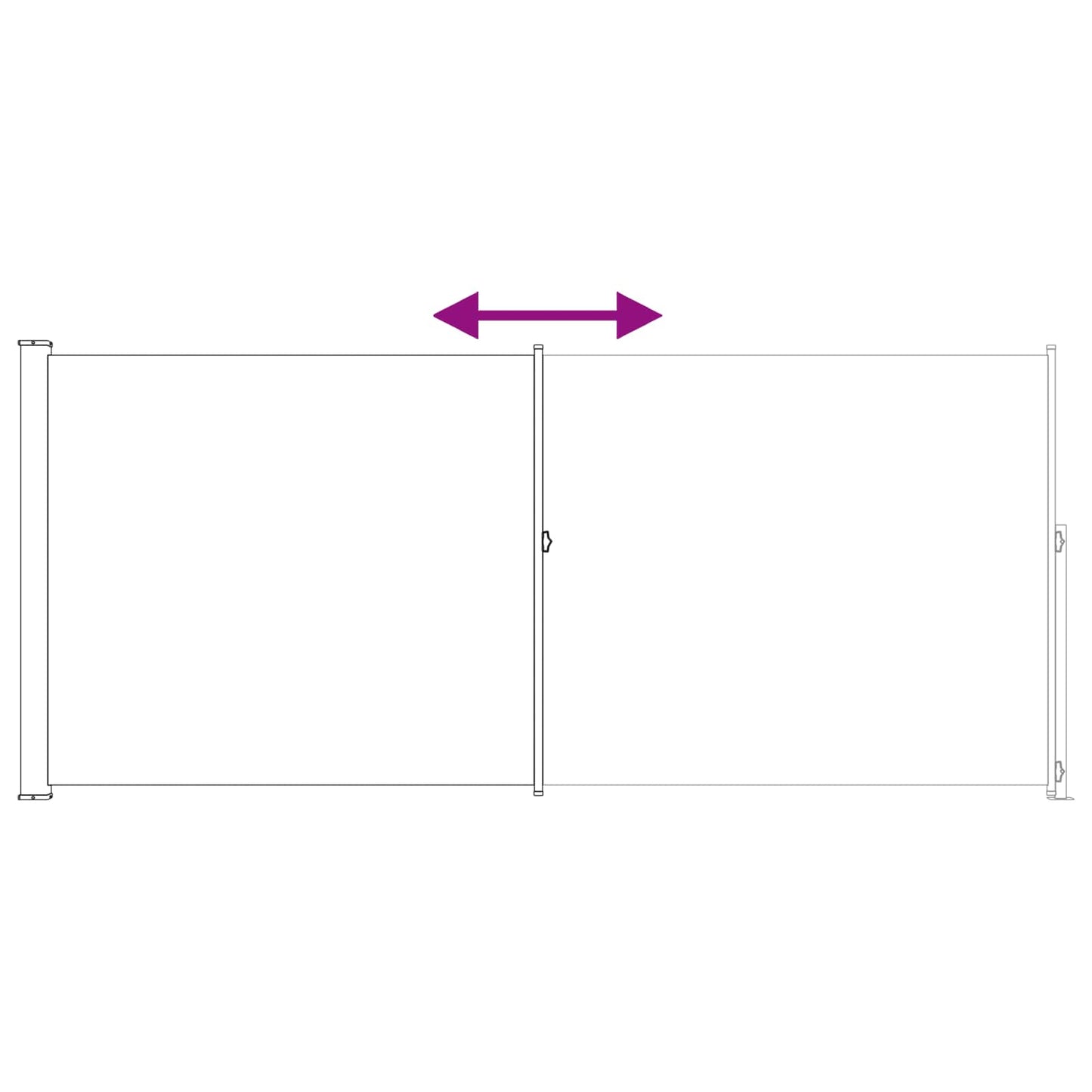 vidaXL Retractable Side Awning Beige 300 x 220 cm Polyester