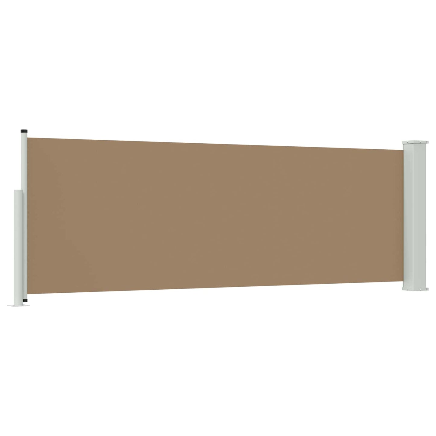 vidaXL Retractable Side Awning Taupe 500 x 100 cm Polyester