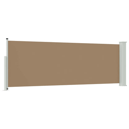 vidaXL Retractable Side Awning Taupe 500 x 100 cm Polyester