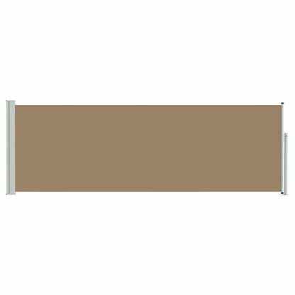 vidaXL Retractable Side Awning Taupe 500 x 100 cm Polyester