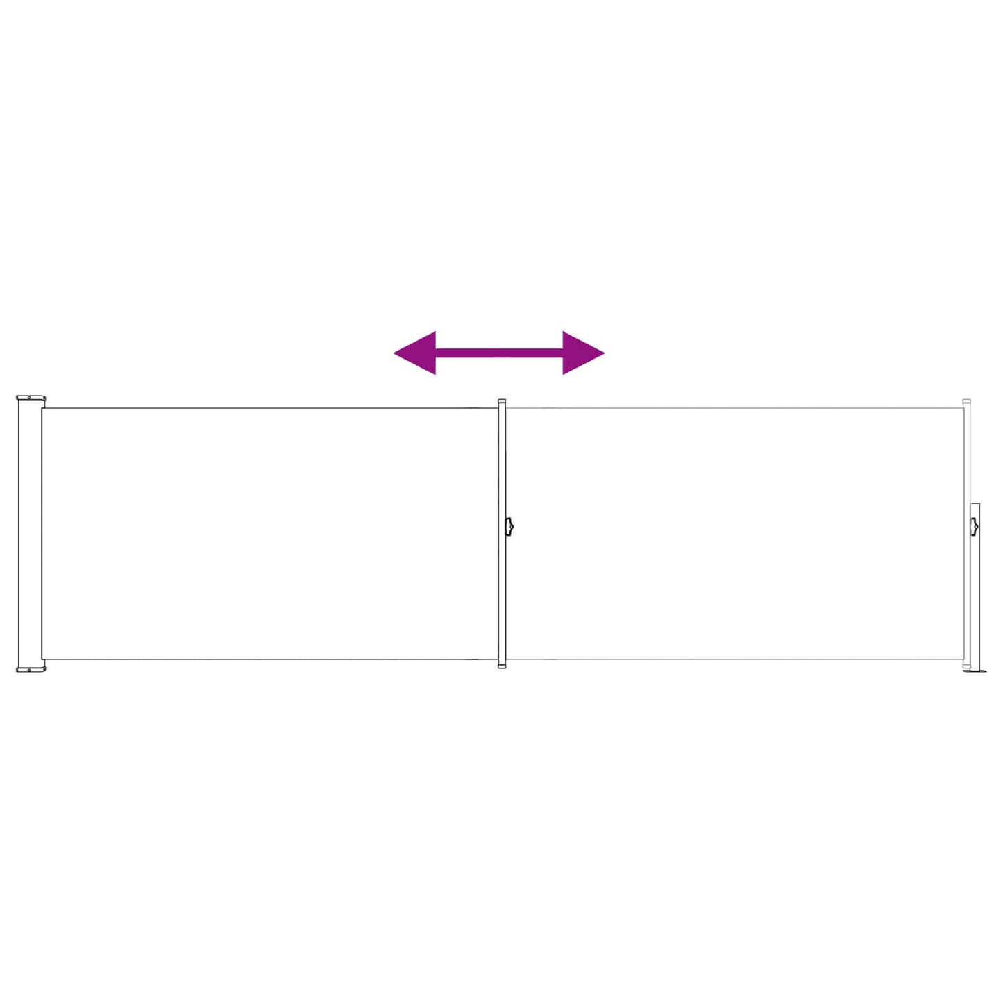 vidaXL Retractable Side Awning Beige 500 x 117 cm Polyester