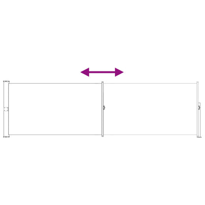 vidaXL Retractable Side Awning Anthracite 500 x 117 cm Polyester