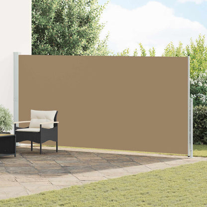 vidaXL Retractable Side Awning 100% polyester iron steel