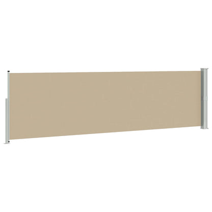 vidaXL Retractable Side Awning Beige 600 x 117 cm Polyester
