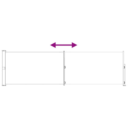 vidaXL Retractable Side Awning Beige 600 x 117 cm Polyester