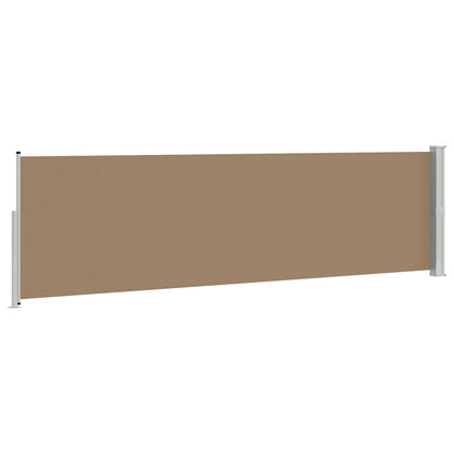 vidaXL Retractable Side Awning Taupe 600 x 160 cm Polyester