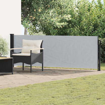 vidaXL Retractable Side Awning Grey 300 x 100 cm Polyester