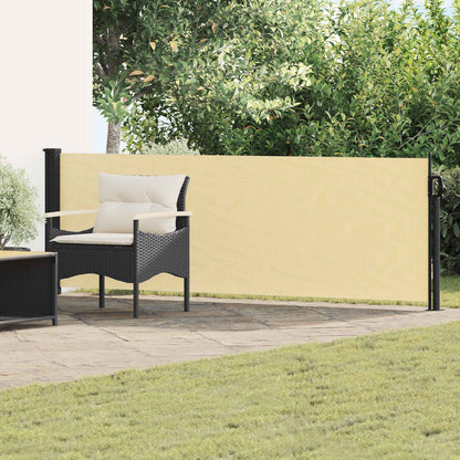 vidaXL Retractable Side Awning Sand 300 x 100 cm Polyester