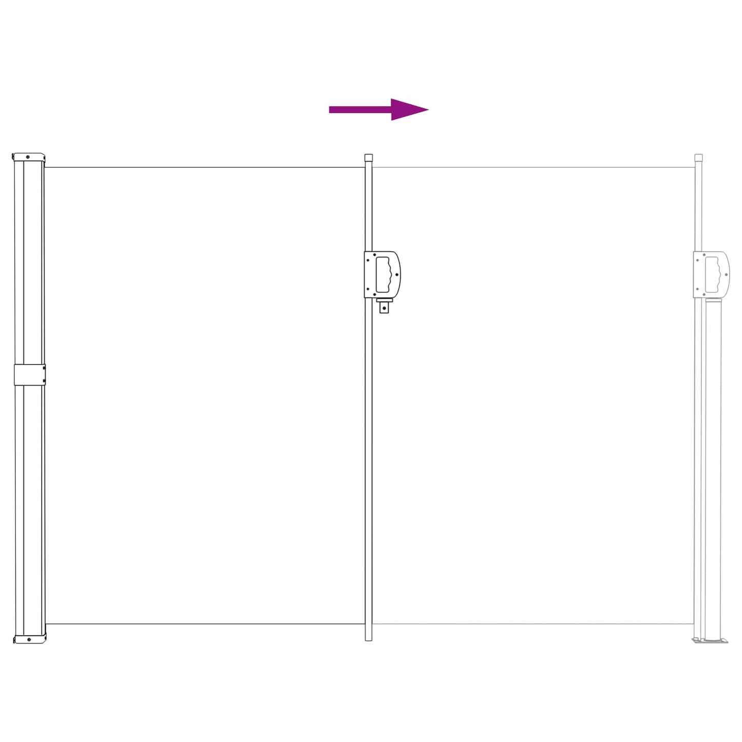 vidaXL Retractable Side Awning Sand 300 x 140 cm Polyester