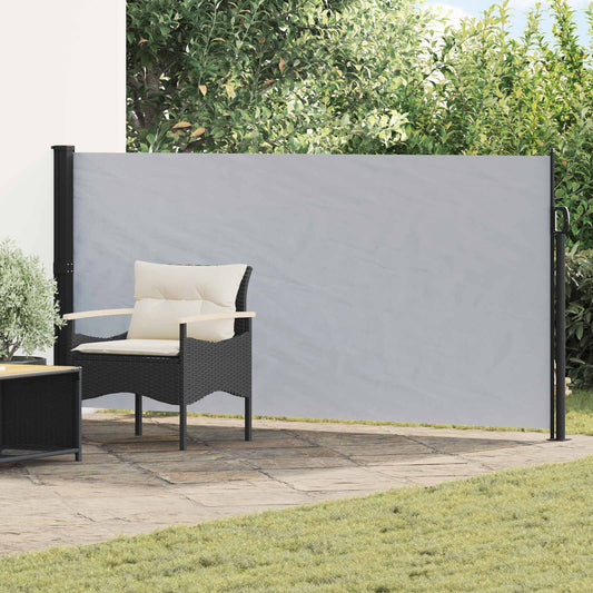 vidaXL Retractable Side Awning Grey 300 x 160 cm Polyester