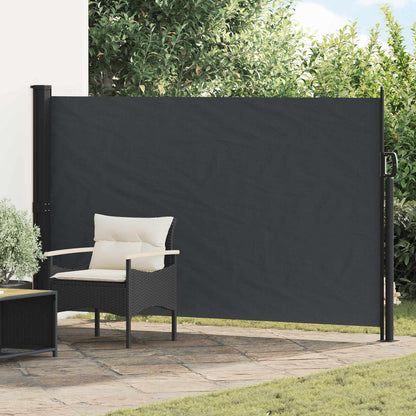 vidaXL Retractable Side Awning Black 300 x 170 cm Polyester