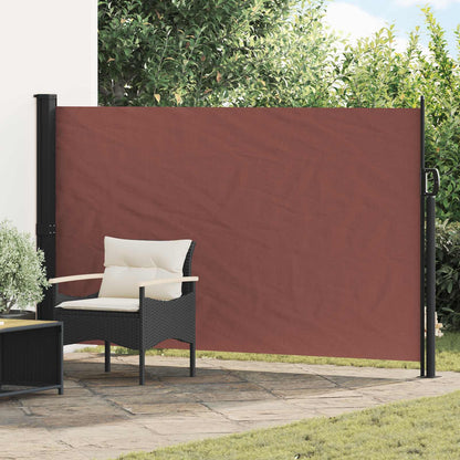 vidaXL Retractable Side Awning Brown 300 x 170 cm Polyester