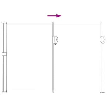 vidaXL Retractable Side Awning Brown 300 x 170 cm Polyester