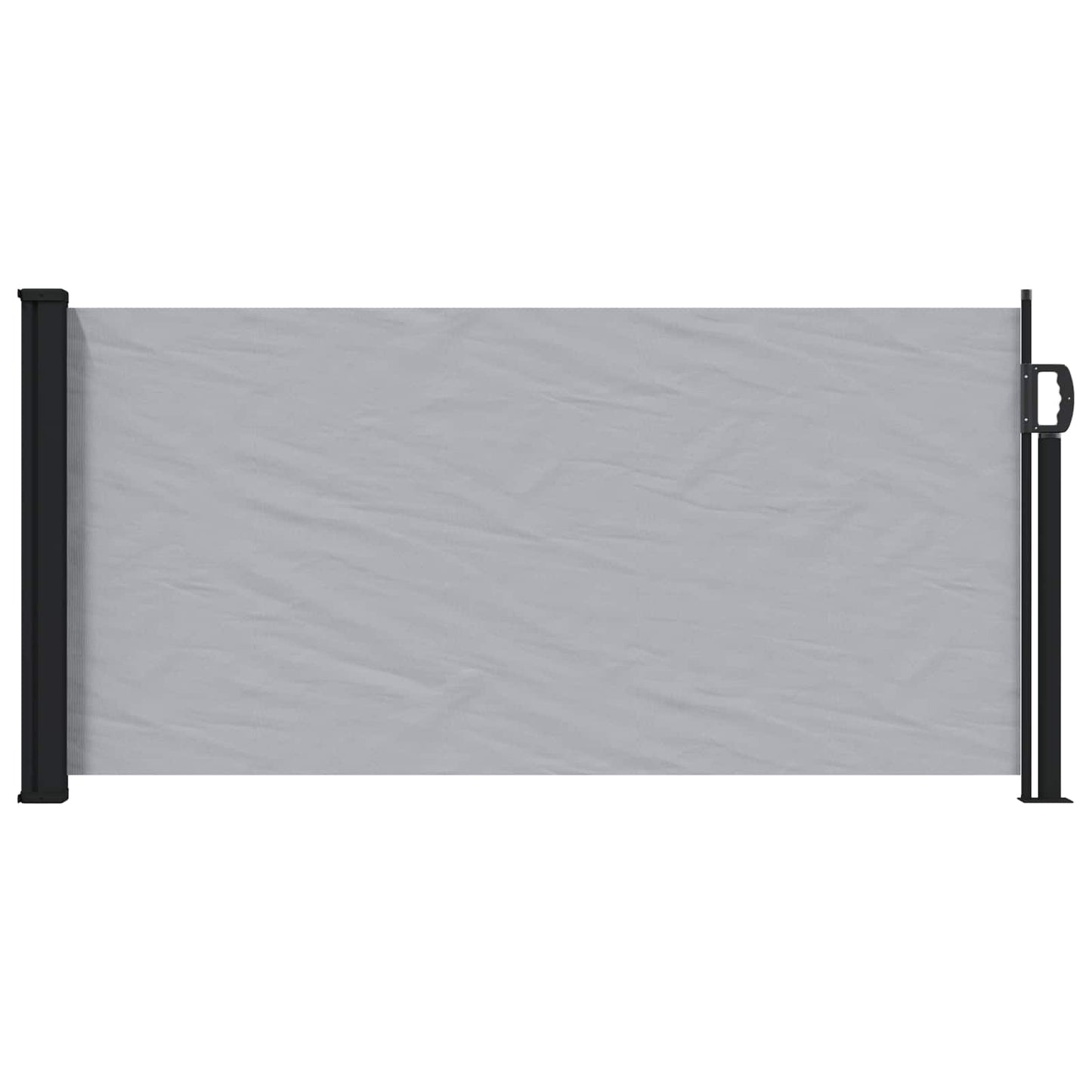 vidaXL Retractable Side Awning Grey 500 x 100 cm Polyester
