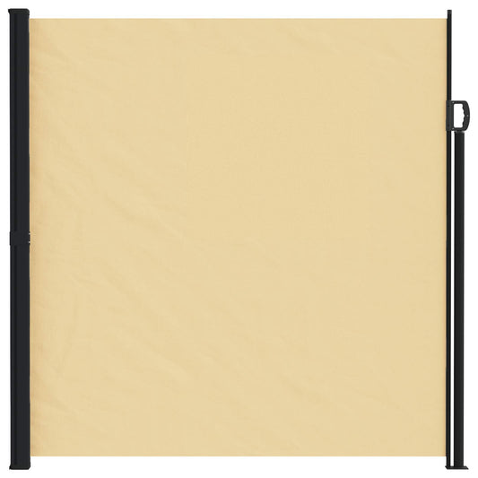 vidaXL Retractable Side Awning Sand 600 x 200 cm Polyester