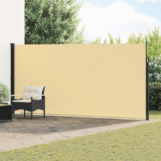 vidaXL Retractable Side Awning Sand 600 x 220 cm Polyester