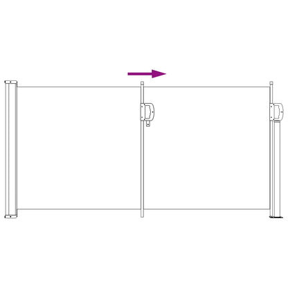 vidaXL Retractable Side Awning 300 x 100 cm Polyester Rectangular Grey