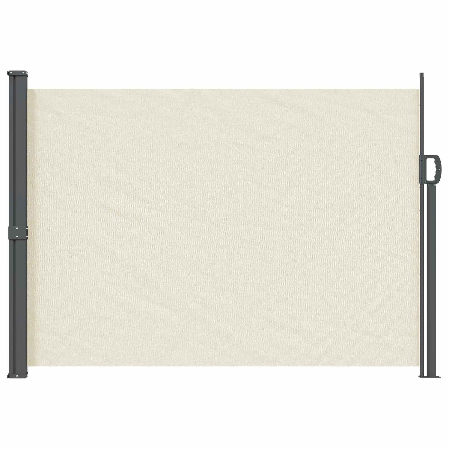 vidaXL Retractable Side Awning 100% polyester iron steel
