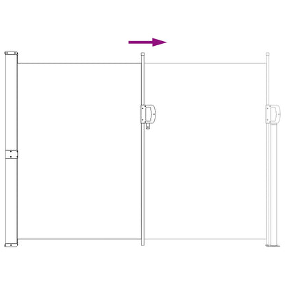 vidaXL Retractable Side Awning 100% polyester iron steel