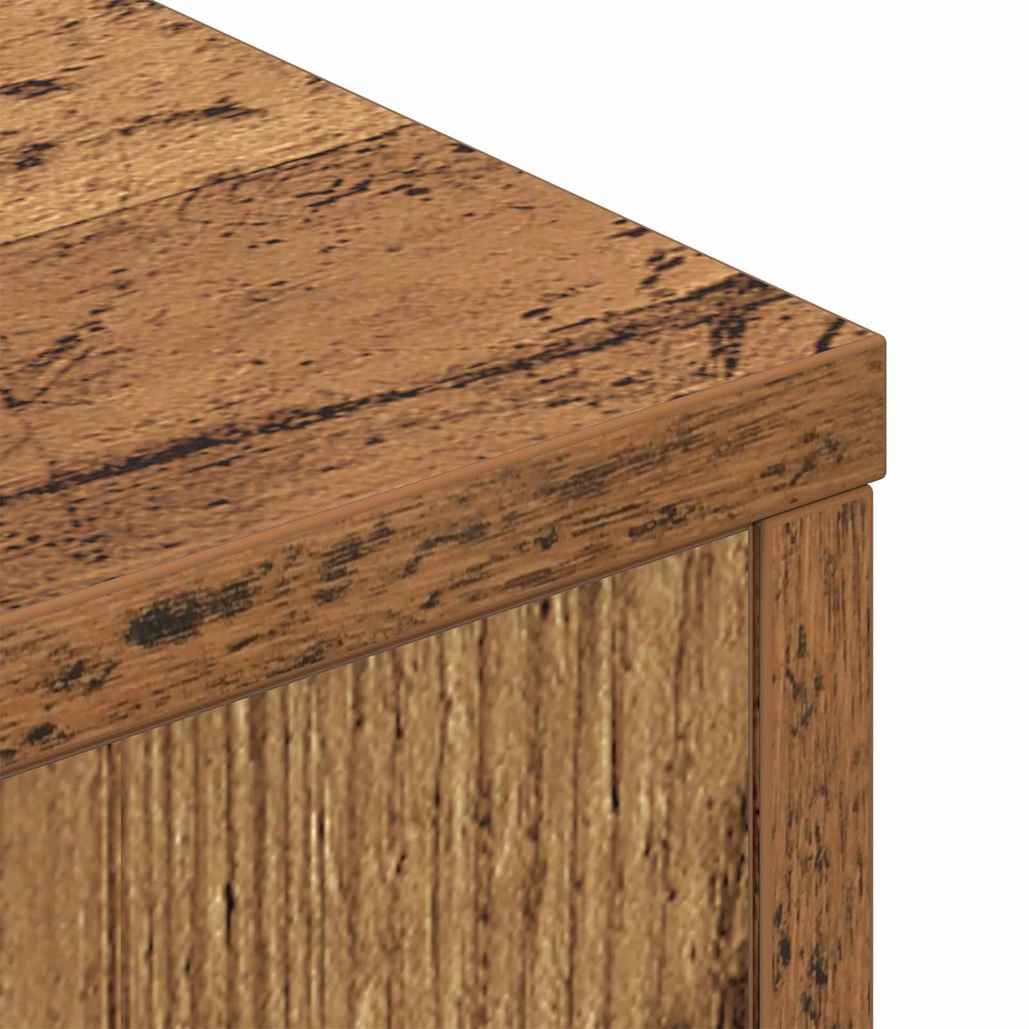 vidaXL Storage Headboard with LED Old Wood 160 cm Engineered Wood