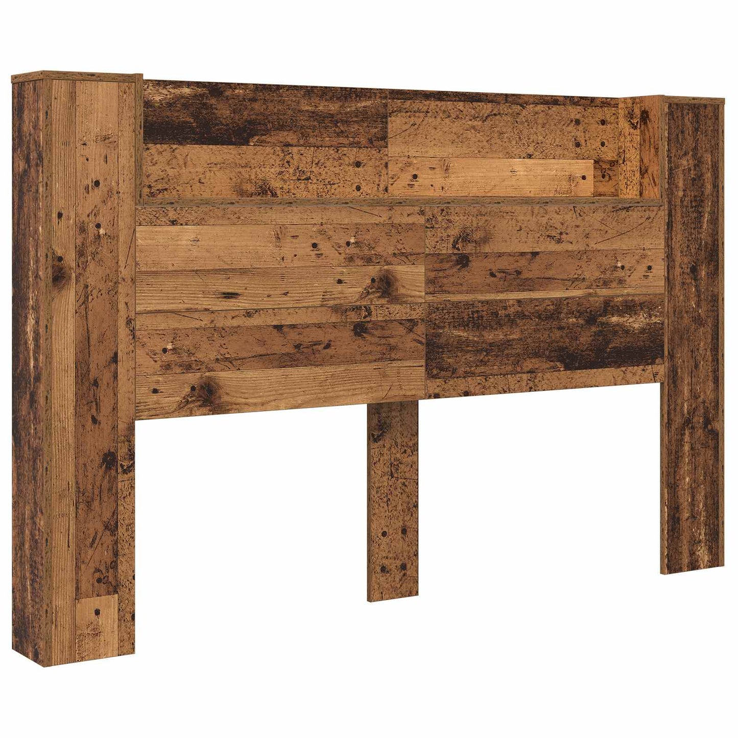 vidaXL Storage Headboard with LED Old Wood 160 cm Engineered Wood