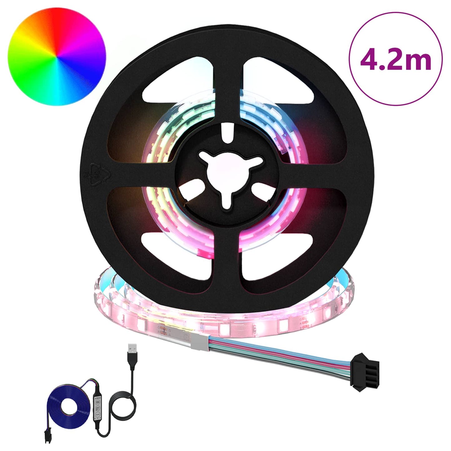 vidaXL LED Strip 12 pcs Black and Transparent 350 mm