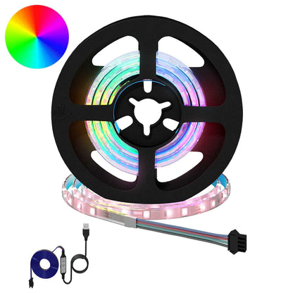 vidaXL LED Strip 2 pcs Black and Transparent 550 mm Copper and Plastic
