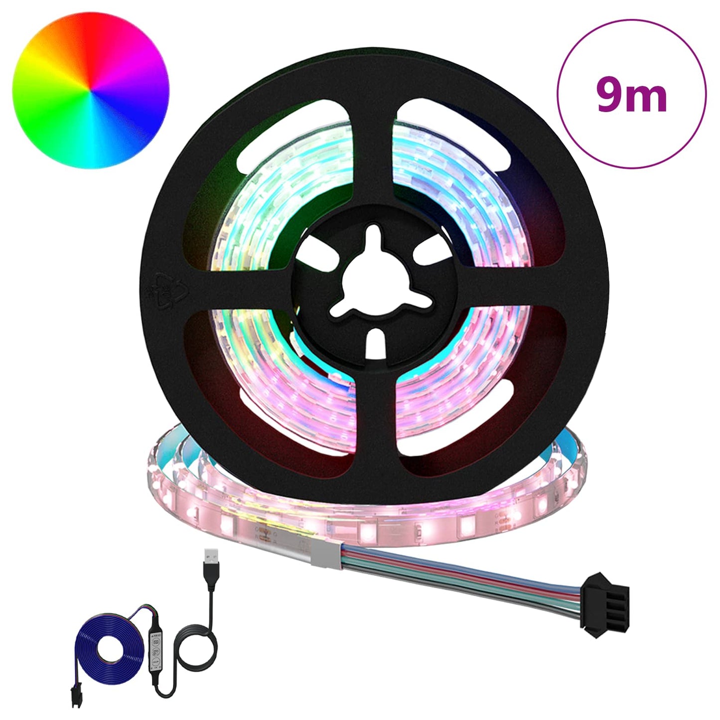 vidaXL LED Strip 12 pcs Black and Transparent 750 mm