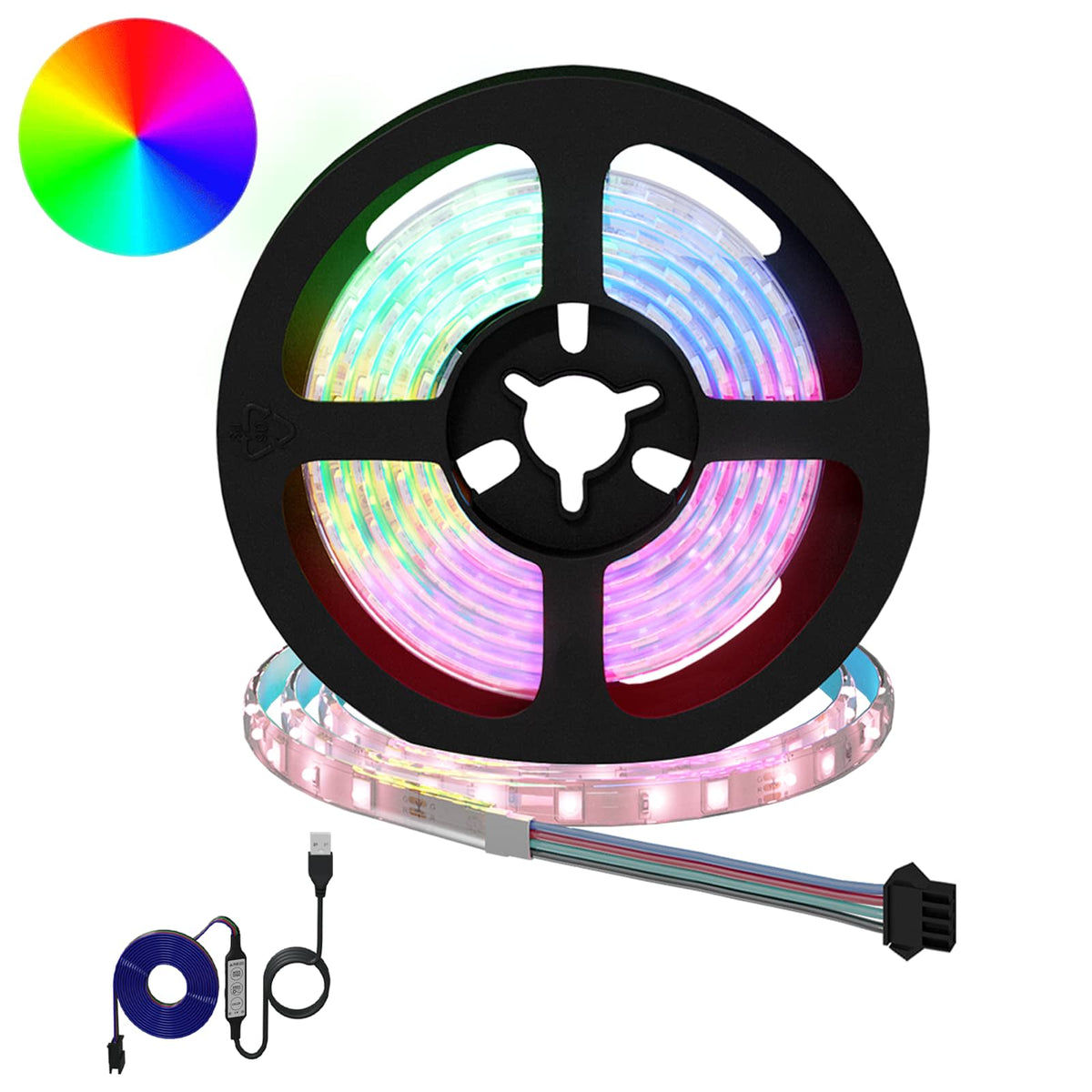 vidaXL LED Strip 12 pcs Black and Transparent Copper and Plastic