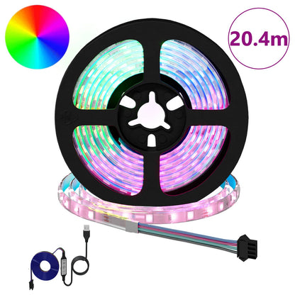 vidaXL LED Strip 12 pcs Black and Transparent Copper and Plastic