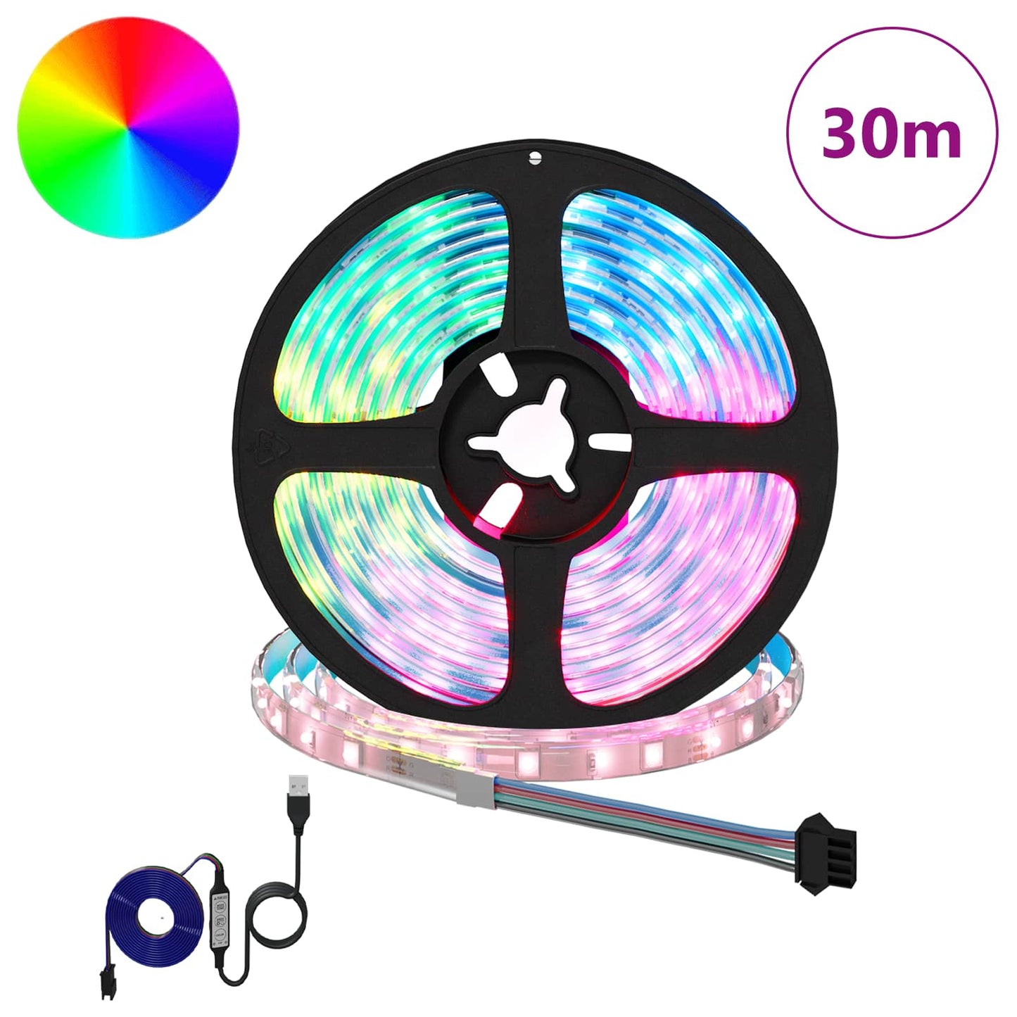 vidaXL LED Strip 12 pcs Black and Transparent 2500 mm