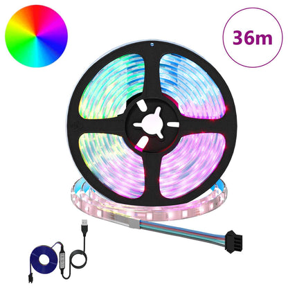 vidaXL LED Strip 12 pcs Black and Transparent 3000 mm