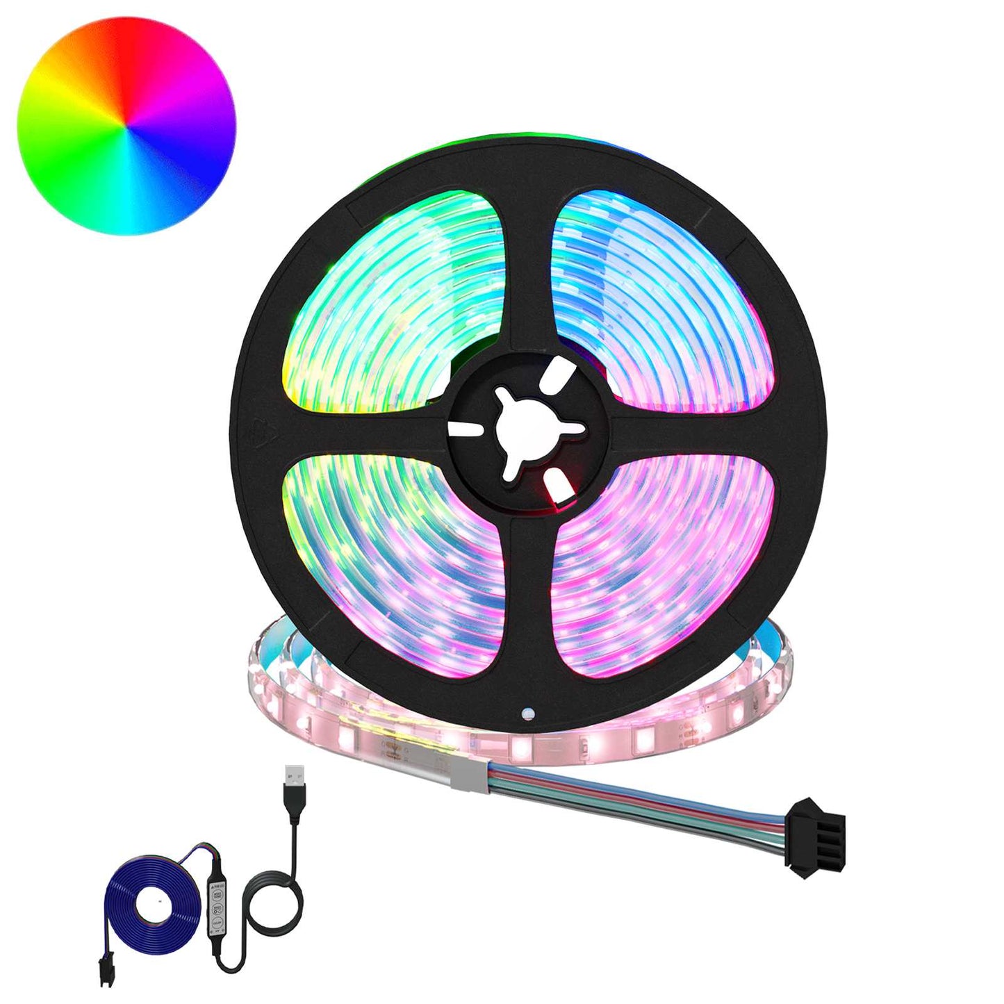 vidaXL LED Strip 2 pcs Black and Transparent 4700 mm