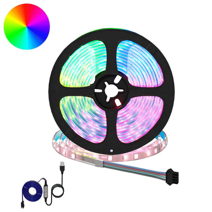 vidaXL LED Strip 2 pcs Black and Transparent 4700 mm